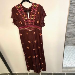 Free People Cleo Embroidered Jumpsuit